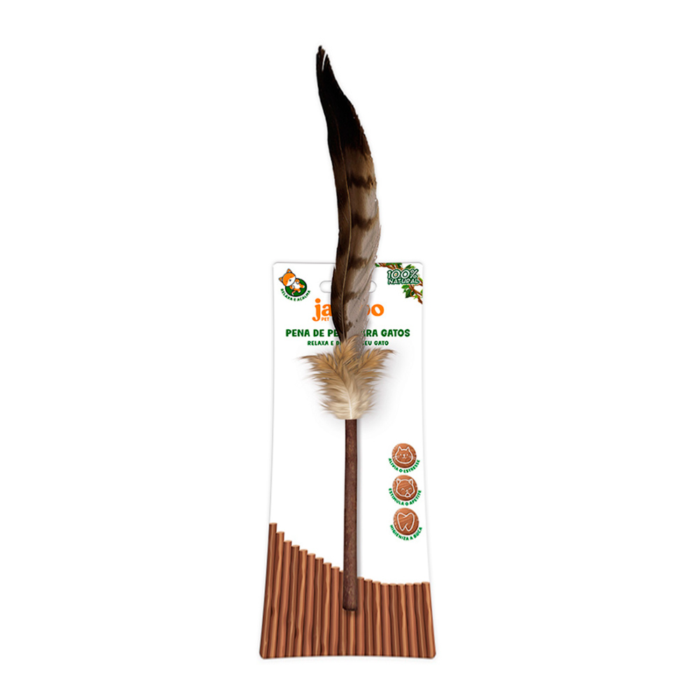 Brinquedo Para Gatos Matatabi e Pena de Peru Jambo Pet