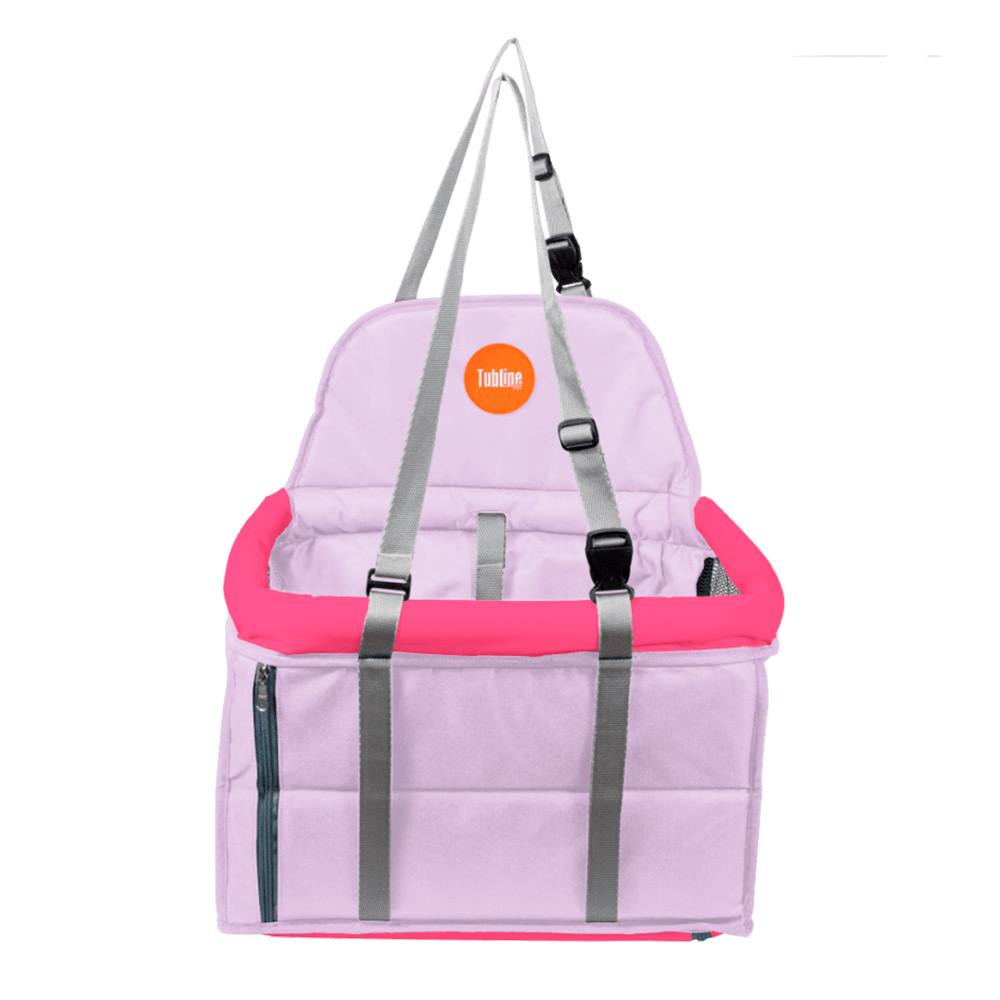 Assento Tubline Transpet Big Para Cães E Gatos Lilás e Rosa Até 15kg