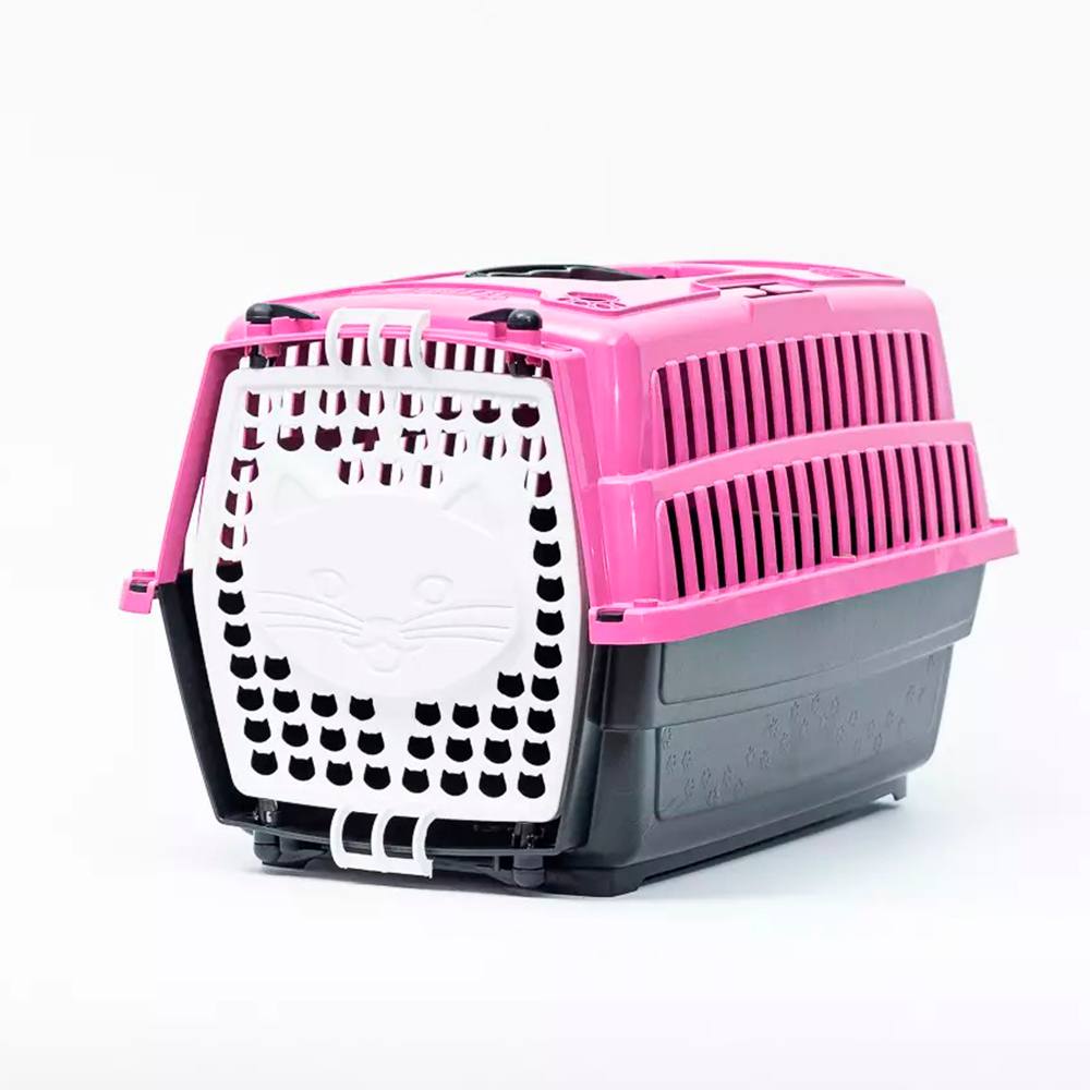 Caixa de Transporte Cat Love Travel Rosa Para Gatos Pet Injet Nº01