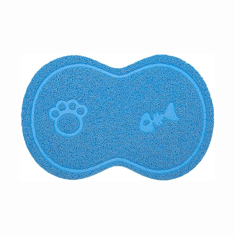 Tapete Para Comedouro Litter Mat Trap 8 Para Gatos Azul Jambo Pet