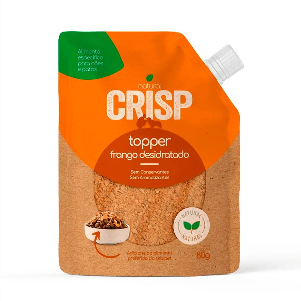 Petisco Natural Crisp Topper Para Cães e Gatos Frango 80g