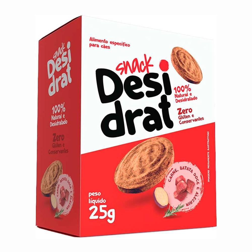 Snack Desidrat Para Cães Sabor Carne, Batata Doce e Alecrim 25g