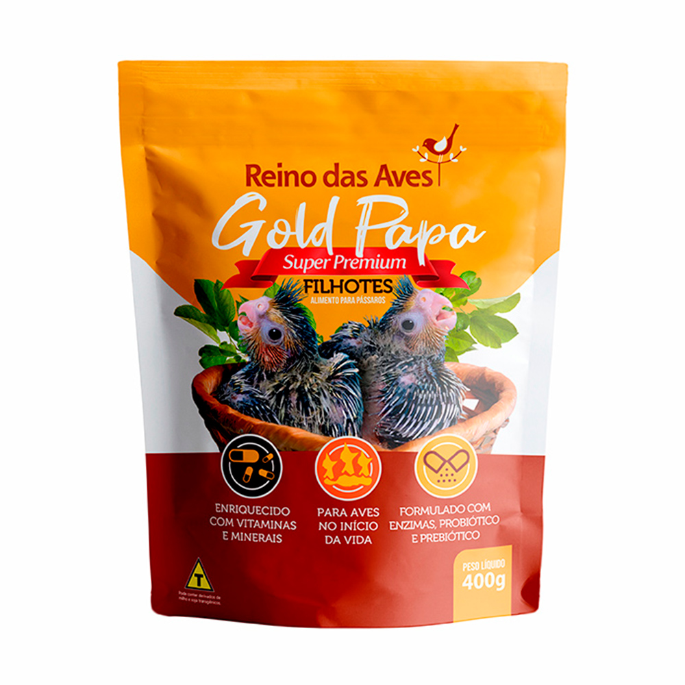 Ração Reino das Aves Gold Papa Para Filhotes  400g