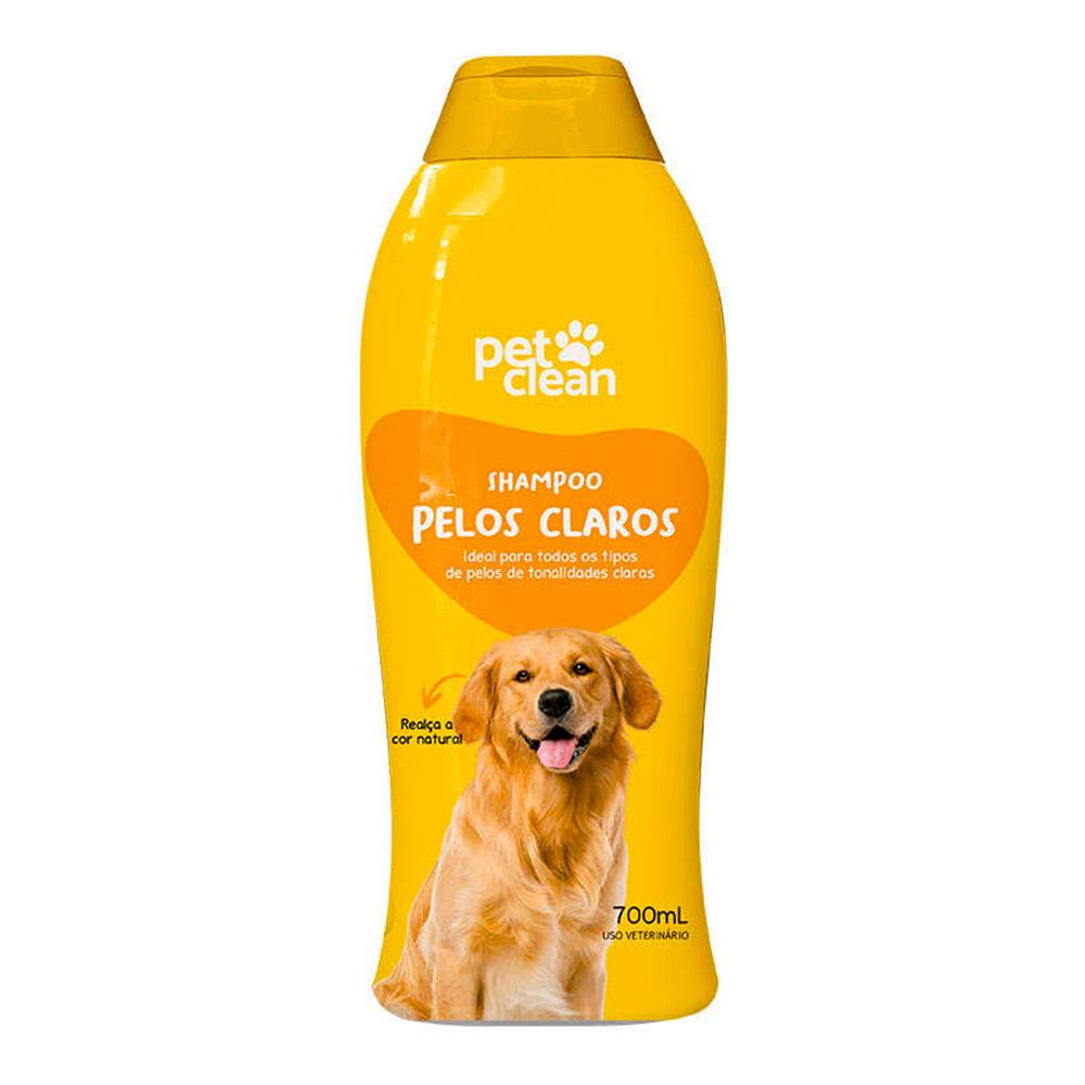 Shampoo e Condicionador Para Cães e Gatos Pelos Claros Pet Clean 700mL