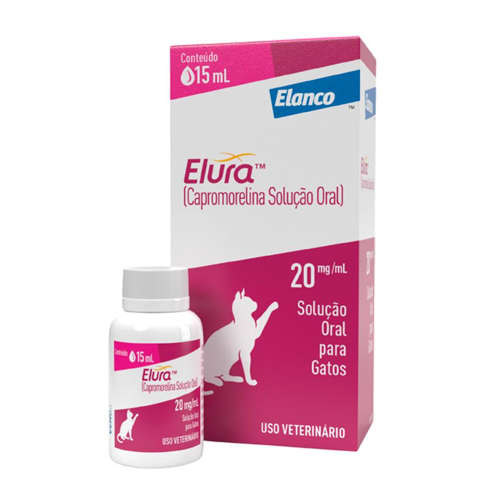 Elura Solução Oral Para Gatos 20mg Elanco 15ml
