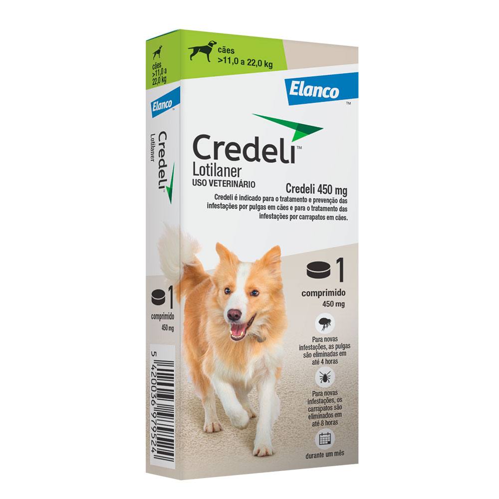 Credeli Antipulgas 450mg Para Cães 11kg A 22kg 1 Comprimido