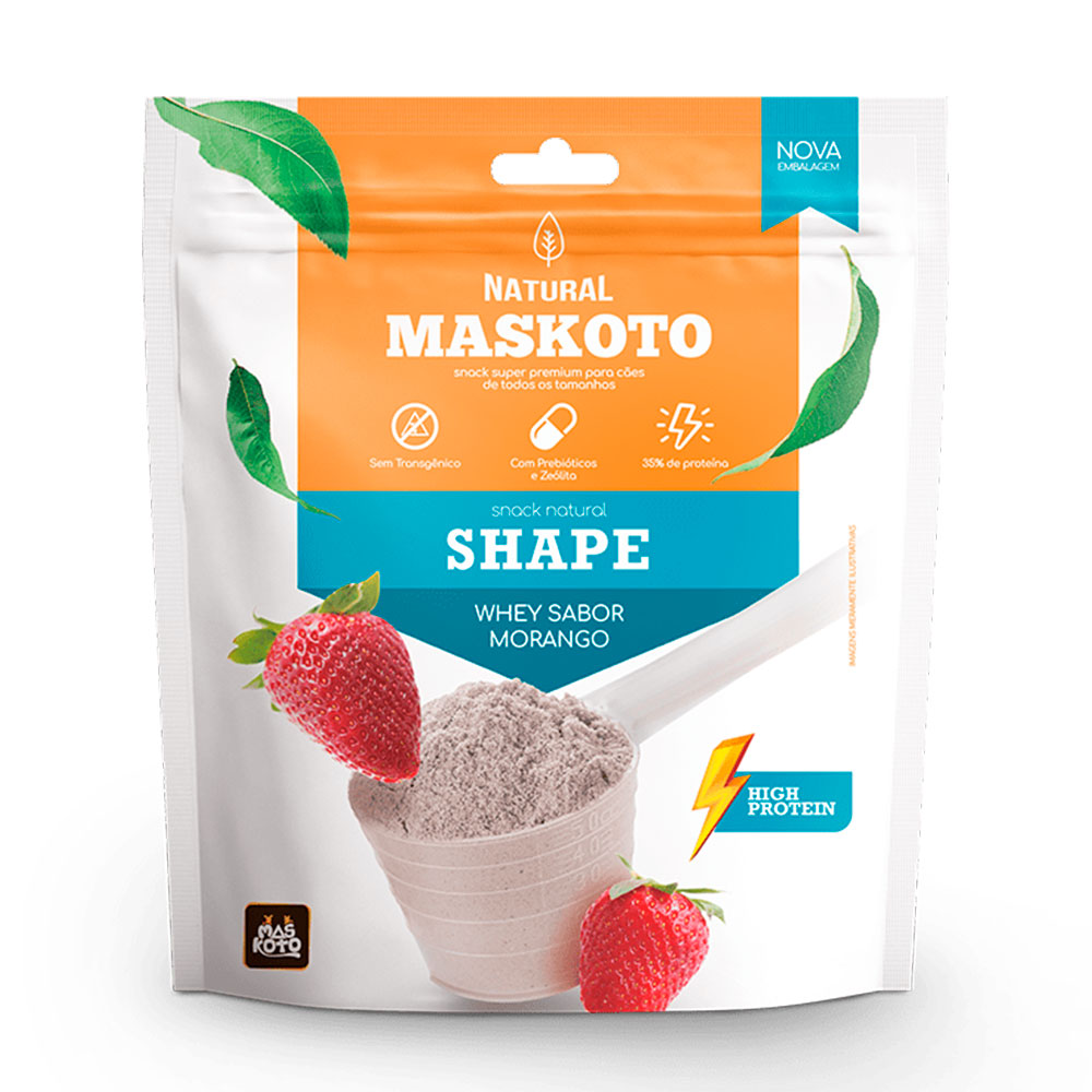 Bifinho Para Cães Maskoto Whey Protein Sabor Morango 60g