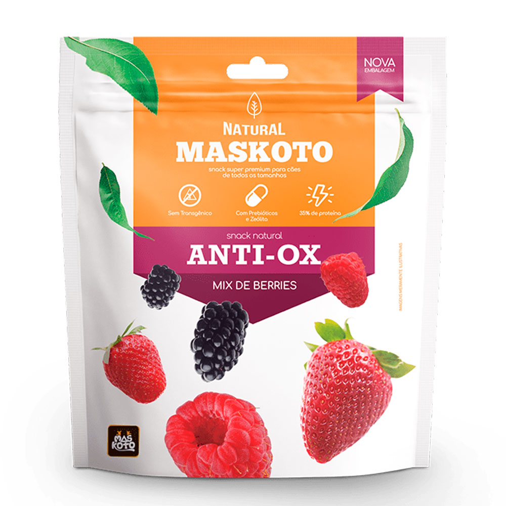 Bifinho Para Cães Maskoto Anti-Ox Sabor Mix de Berries 60g