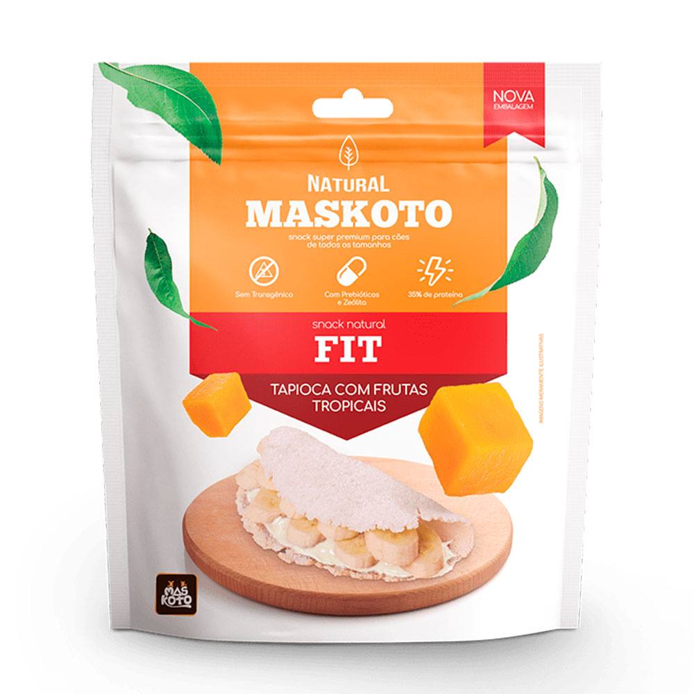 Bifinho Para Cães Maskoto Fit Sabor Tapioca com Frutas Tropicais 60g