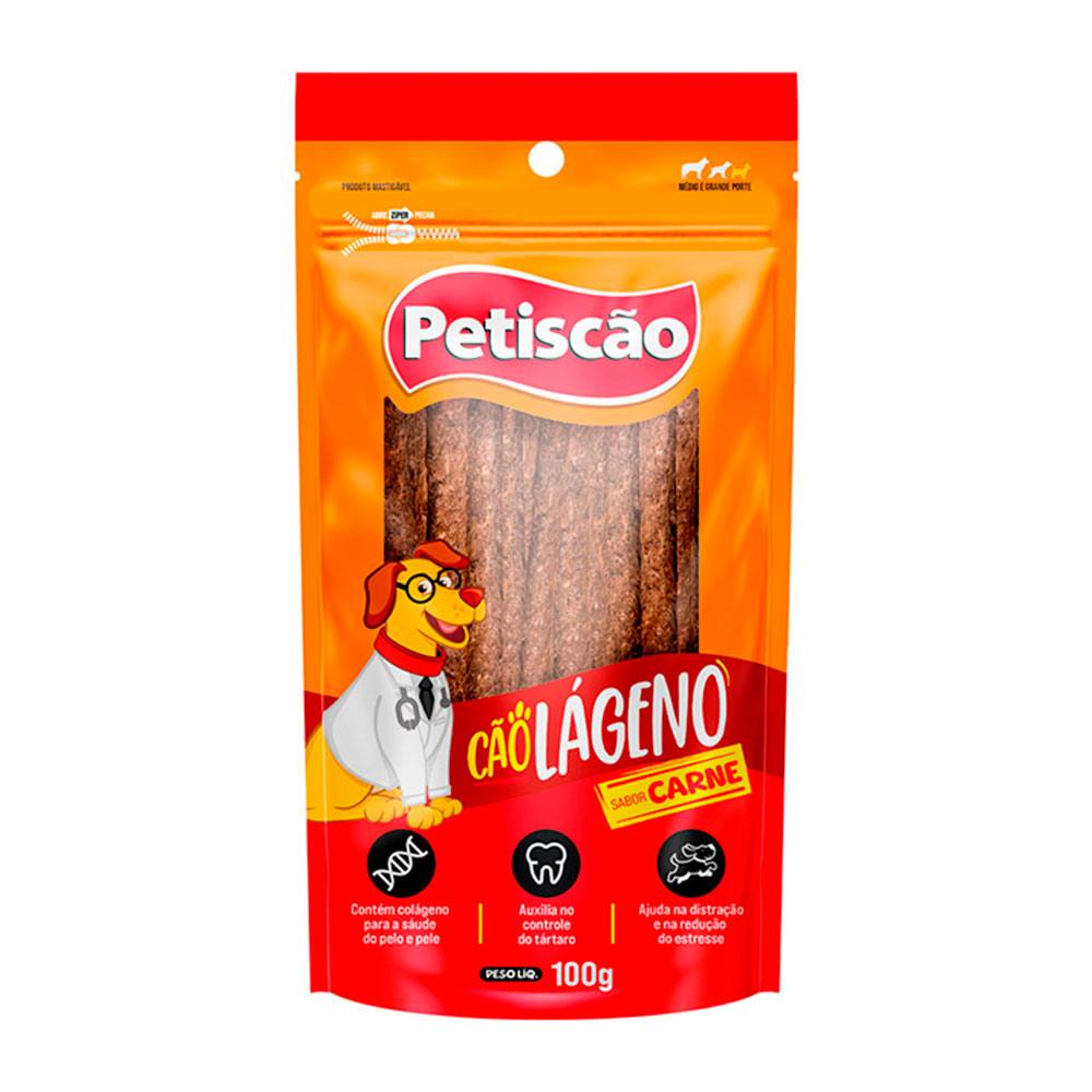 Petisco Osso Petiscão Cãolágeno Para Cães Sabor Carne 100g