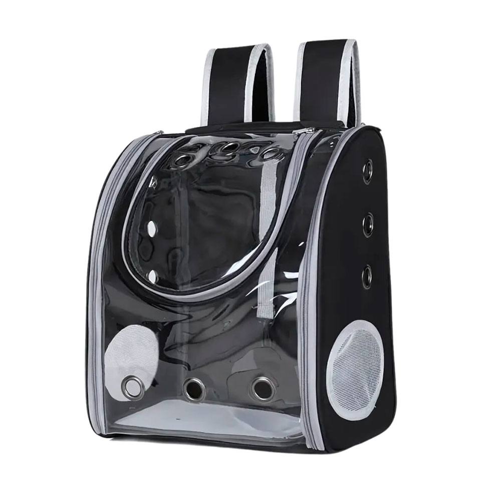 Mochila Para Cães e Gatos Vision Plus Preto Chalesco