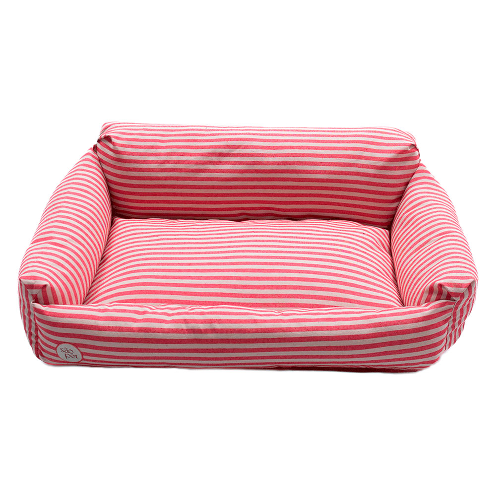 Cama Ilhéus Para Cães e Gatos São Pet Vermelha Tamanho G