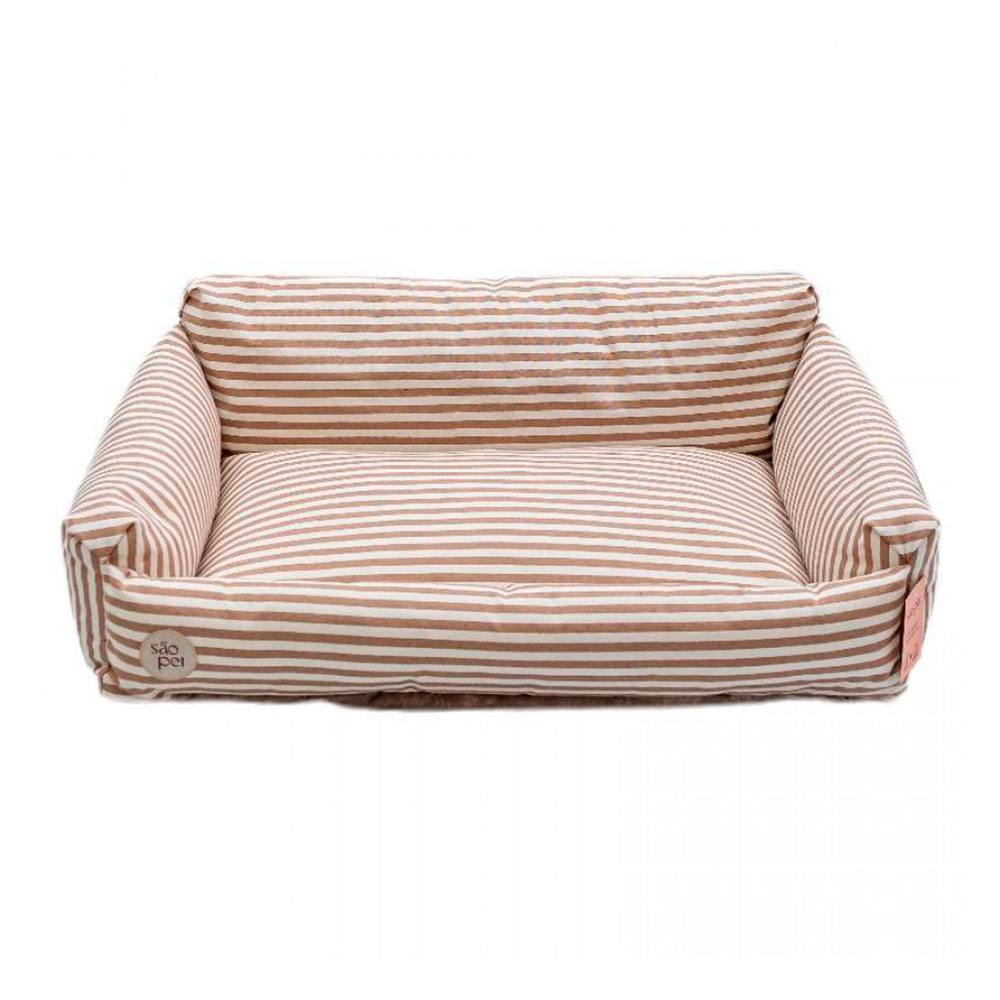 Cama Ilhéus Para Cães e Gatos São Pet Bege Tamanho G