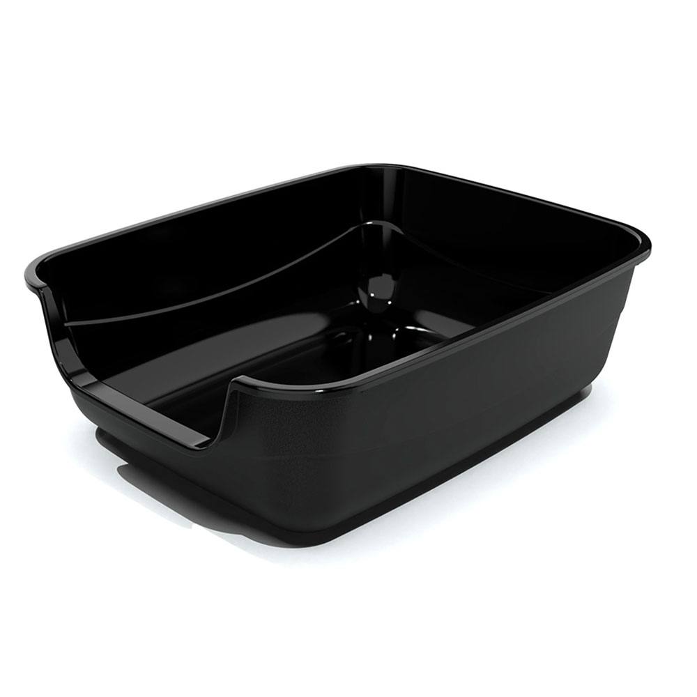 Bandeja Higiênica Para Gatos Jumbox Preta Pet Injet