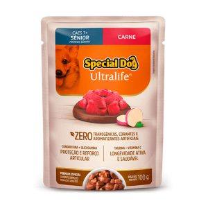 Ração Úmida Special Dog Ultralife Sachê Cães Sênior Sabor Carne ao Molho 100g