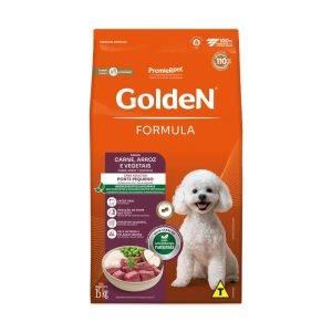 Ração Golden Formula Mini Bits Cães Adultos Raças Pequenas Carne e Arroz 15kg