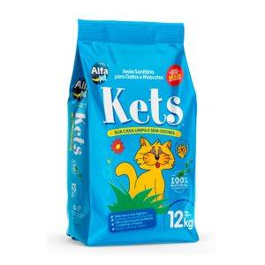 Areia Higiênica Kets Para Gatos 12kg