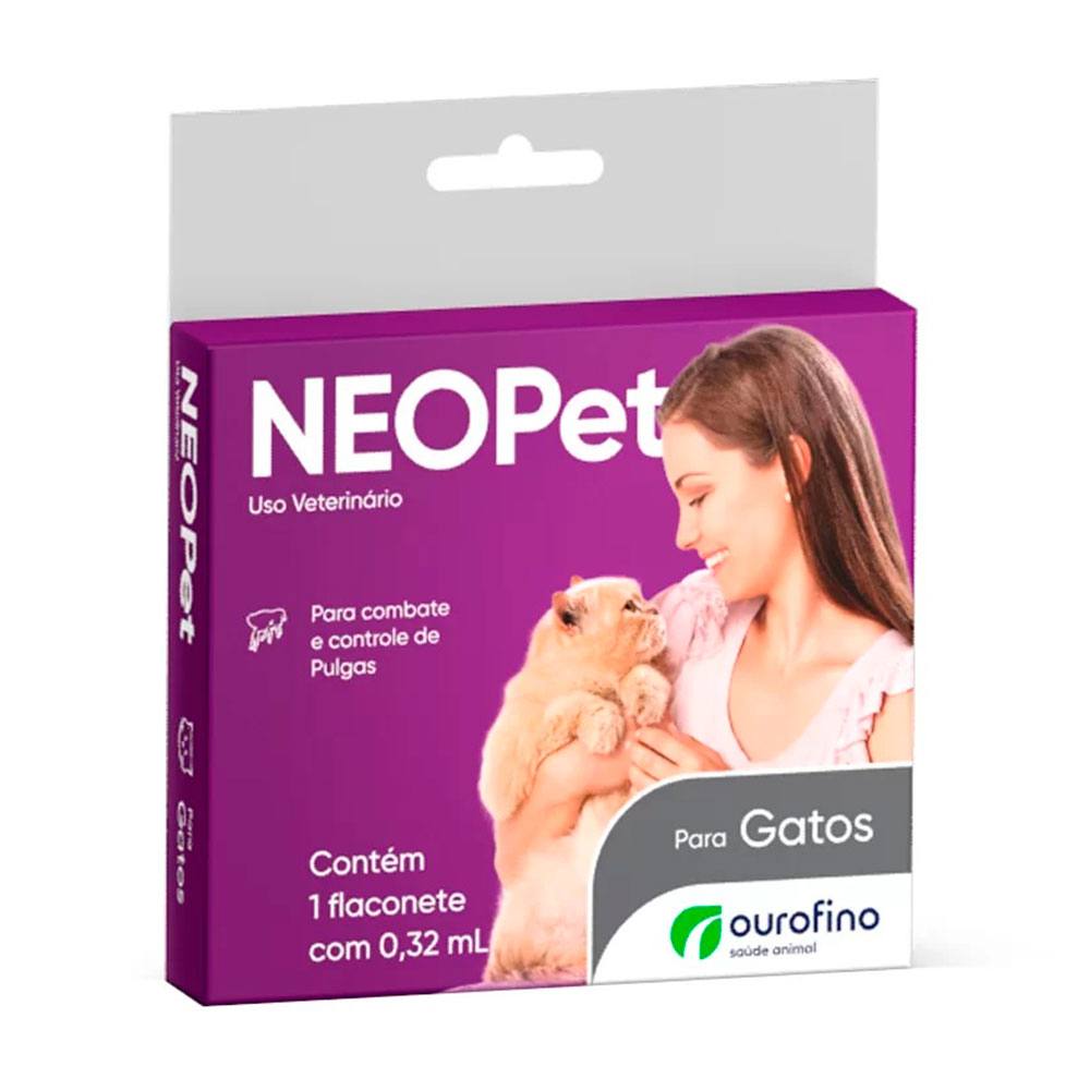 Antipulgas Neopet Gatos de 1 a 8kg Ourofino 1 Pipeta