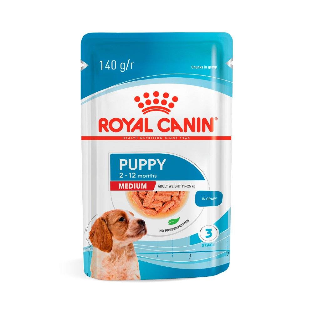 Ração Úmida Royal Canin Medium Puppy Para Cães Filhotes Porte Médio 140g