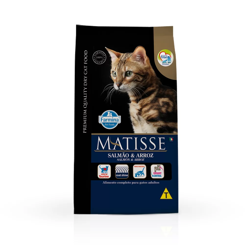 Ração Farmina Matisse Para Gatos Adultos Sabor Salmão e Arroz - 7,5kg