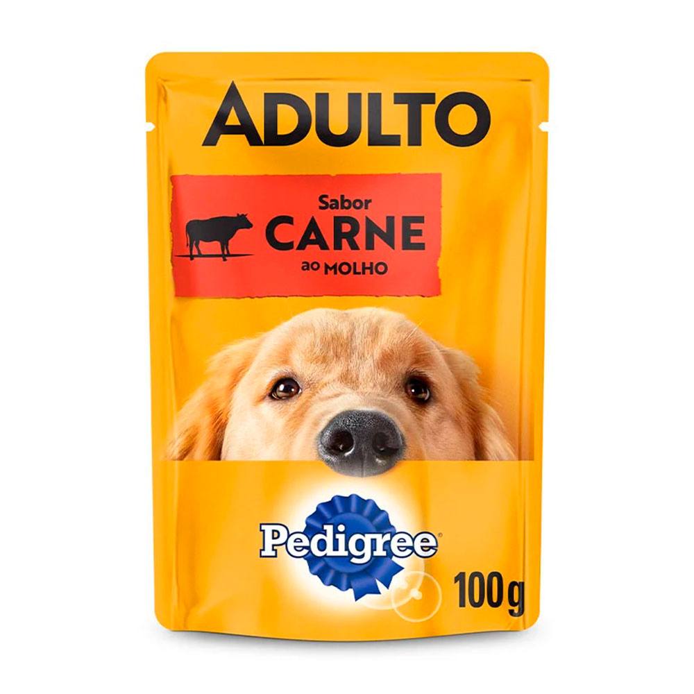 Ração Úmida Pedigree Sachê Cães Adultos Carne ao Molho 100g
