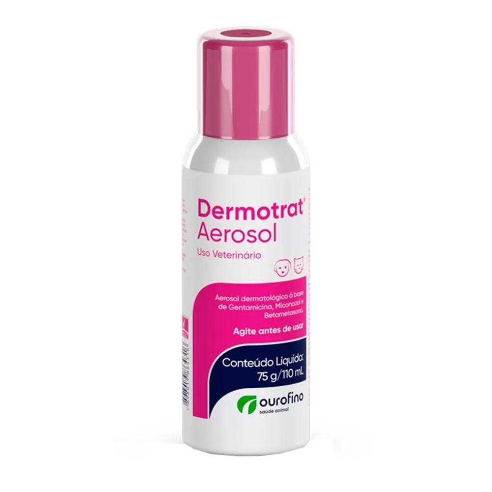 Dermotrat Aerosol Para Cães e Gatos Ourofino 110mL