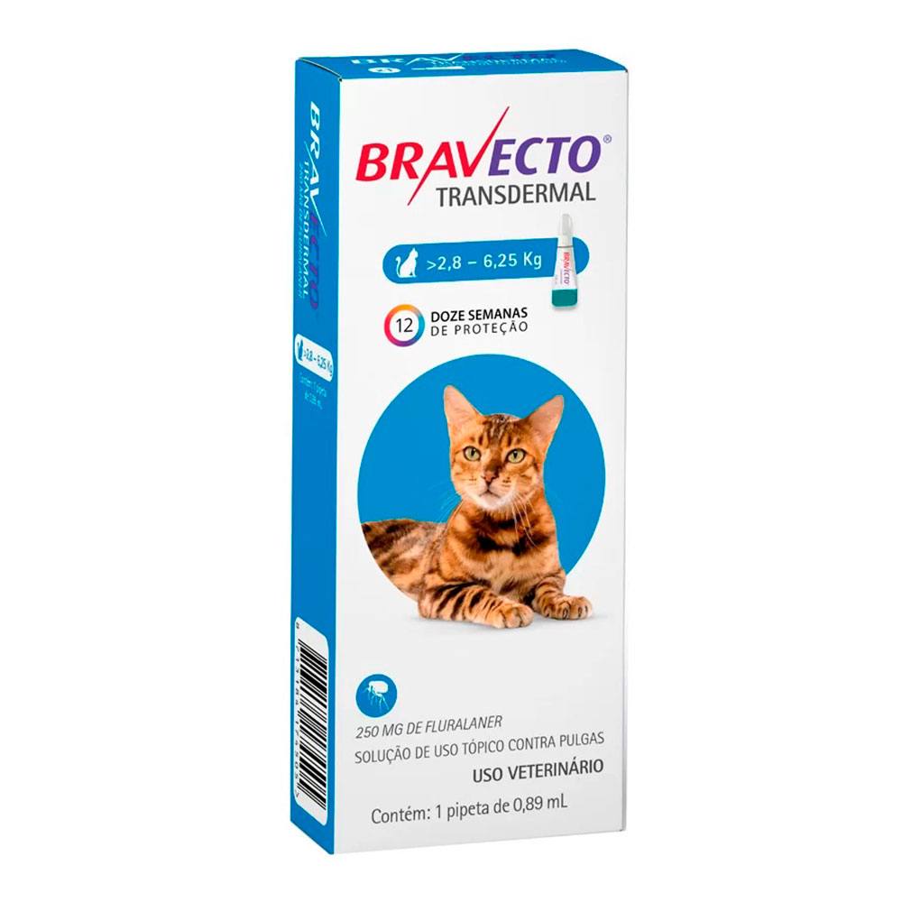 Bravecto Transdermal Antipulgas MSD Para Gatos 2,8 A 6,25kg