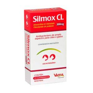 Antibacteriano Silmox CL Para Cães E Gatos 300mg Vansil com 10 Comprimidos