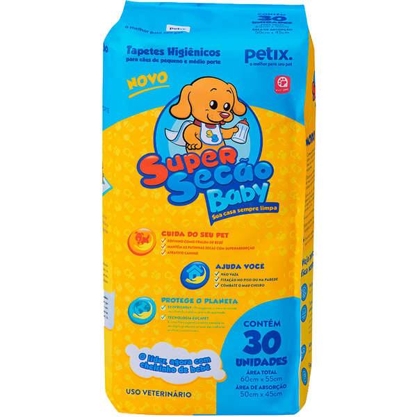 Tapete Higiênico Super Secão Baby Petix 30 Unidades