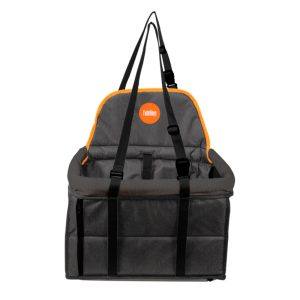 Assento Tubline Transpet One Big Para Cães E Gatos Preto e Laranja Até 15kg