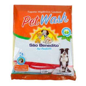 Tapete Higiênico Lavável Para Cães Pet Wash São Benedito Vermelho Grande