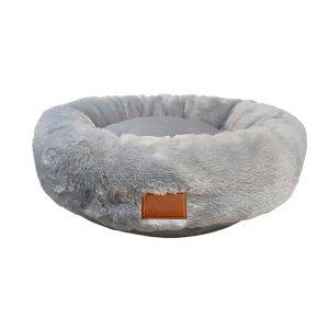 Cama Nuvem Pelúcia Para Cães e Gatos Fábrica Pet Cinza Tamanho GG